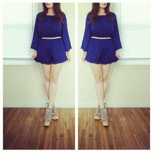 New Romeo & Juliet Couture Blue Romper NWT